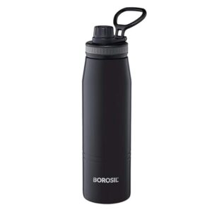 Borosil 900ml Gosports Black Stainless Steel Bottle